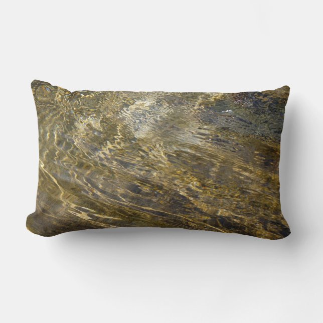 Coussin Rectangle Eau fontaine d'or (Recto)