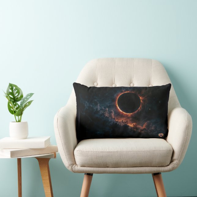 Coussin Rectangle Éclipse solaire qui inspire Awe AI Art de Xzendor7 (Chaise)