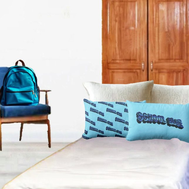 Coussin Rectangle École Bluz-3DII (This two-sided lumbar pillow, gives your decor, a change of pace!)