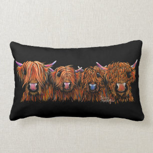 Coussin Rectangle Écossais des montagnes d'impression de vache 'les