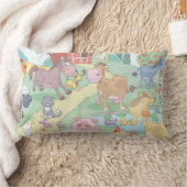 Coussin Rectangle Écouteurs de coton de catégorie A / Animaux de fer (Couverture)