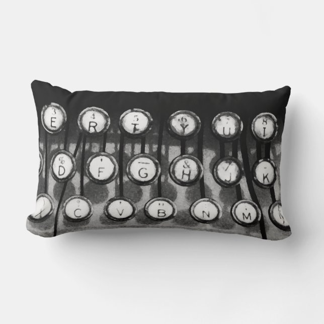 Coussin Rectangle Écran à touches d'art Vintage (Recto)