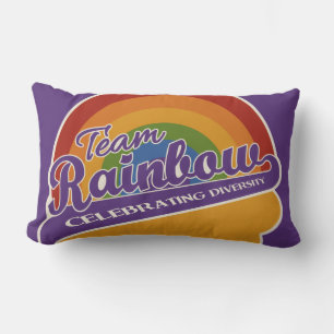 Coussin Rectangle Ecran de lancement personnalisé de l'Equipe Rainbo