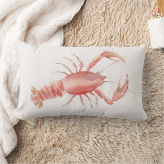 Coussin Rectangle Écrevisse à l'aquarelle