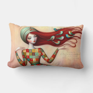 Coussin Rectangle Écritures de psaume Whimsical Girl Lumbar Cushion