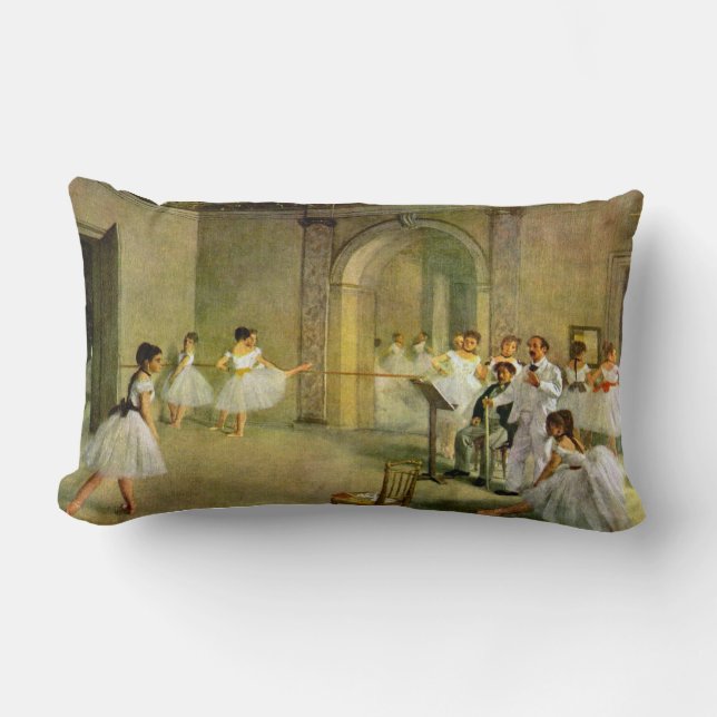 Coussin Rectangle Edgar Degas - Hall du ballet d'opéra dans la rue (Recto)