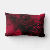 Coussin Rectangle Effet Dessin de peinture rouge et noir (Verso)