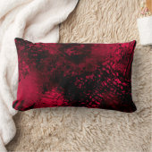 Coussin Rectangle Effet Dessin de peinture rouge et noir (Couverture)