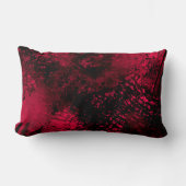 Coussin Rectangle Effet Dessin de peinture rouge et noir (Recto)