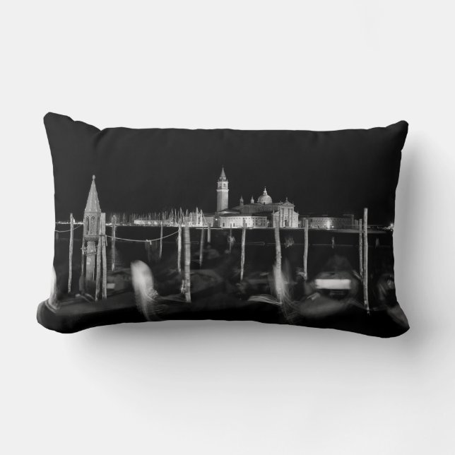 Coussin Rectangle Église San Giorgio Maggiore, gondolas à Venise (Recto)
