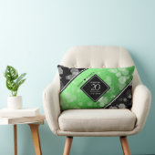 Coussin Rectangle Élégant 20e anniversaire de Mariage d'émeraude (Chaise)