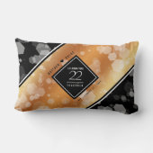 Coussin Rectangle Élégant 22e anniversaire de Mariage de cuivre (Verso)