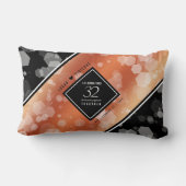 Coussin Rectangle Élégant 32ème anniversaire de Mariage de bronze (Verso)