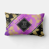 Coussin Rectangle Élégant 33e anniversaire du Mariage Améthyste (Verso)