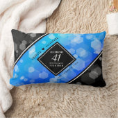 Coussin Rectangle Élégant 41ème anniversaire Mariage de Topaz Bleu (Couverture)