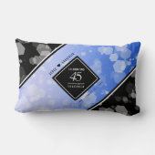 Coussin Rectangle Élégant 45e anniversaire de Mariage Sapphire (Verso)