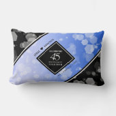 Coussin Rectangle Élégant 45e anniversaire de Mariage Sapphire (Recto)