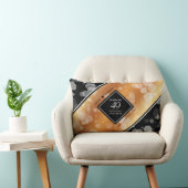 Coussin Rectangle Élégant 49ème anniversaire de Mariage de cuivre (Chaise)