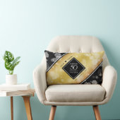 Coussin Rectangle Élégant 50e anniversaire de Mariage d'or (Chaise)