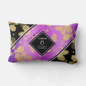 Coussin Rectangle Élégant 6ème anniversaire de Mariage d'Améthyste (Verso)