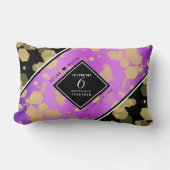 Coussin Rectangle Élégant 6ème anniversaire de Mariage d'Améthyste (Recto)