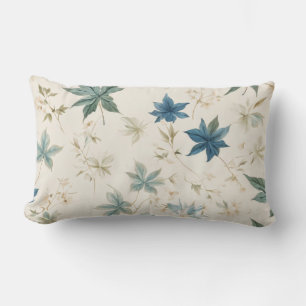Coussin Rectangle Élégant Boho Vintage Feuille érable modèle floral