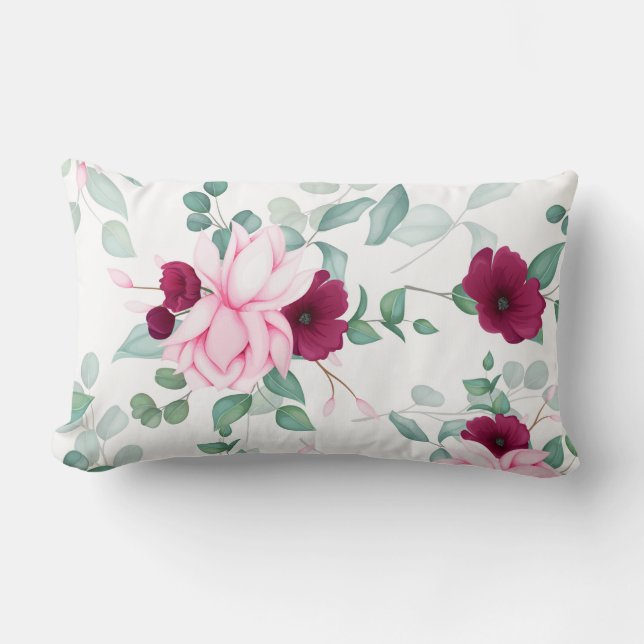 Coussin Rectangle Élégant chic floral (Recto)