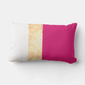 Coussin Rectangle élégant clair faux or rose rayures blanches (Verso)