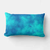Coussin Rectangle Elégant effet nuage tempête motif bleu turquoise (Recto)
