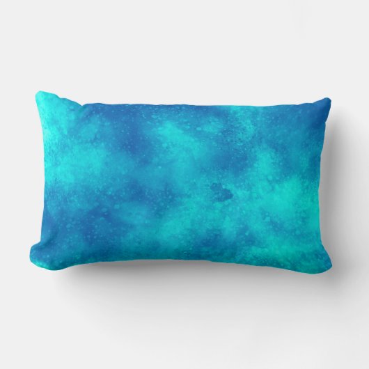 Coussin Rectangle Elégant effet nuage tempête motif bleu turquoise (Recto)