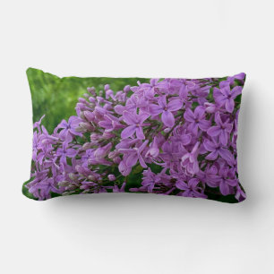 Coussin Rectangle Élégant lilas violet romantique violet fleuri