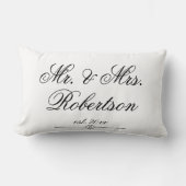 Coussin Rectangle Élégant M Mère Nom est. script de mariage classe (Recto)