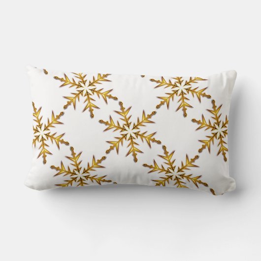 Coussin Rectangle Elégant or et blanc Joyeux Noël (Verso)