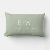 Coussin Rectangle Élégant professionnel simple Monogramme minimalist (Recto)