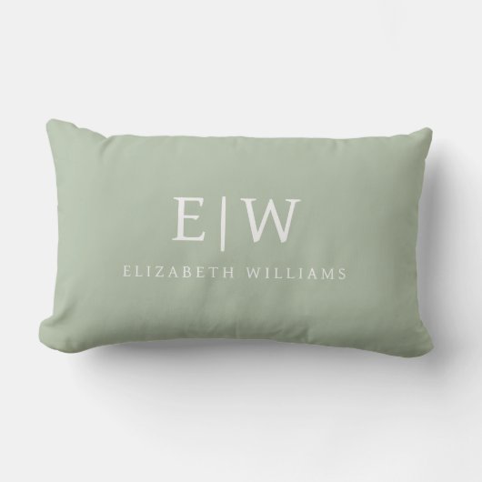 Coussin Rectangle Élégant professionnel simple Monogramme minimalist (Recto)