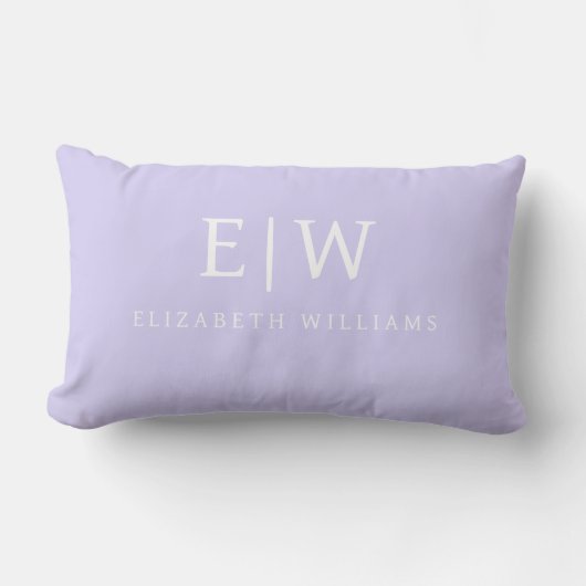 Coussin Rectangle Élégant professionnel simple Monogramme minimalist (Recto)