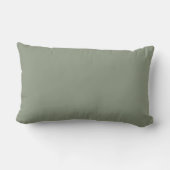 Coussin Rectangle Élégant Sage Vert Monogramme Heureux Jamais Après (Verso)