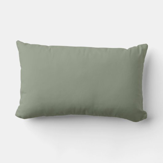 Coussin Rectangle Élégant Sage Vert Monogramme Heureux Jamais Après (Verso)