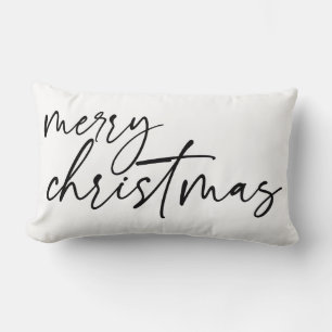 Coussin Rectangle Élégant Script Joyeux Noël