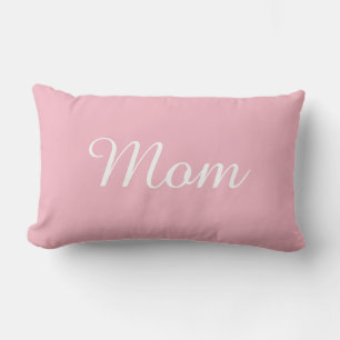 Coussin Rectangle Élégant Script Mom Citation moderne chic rose