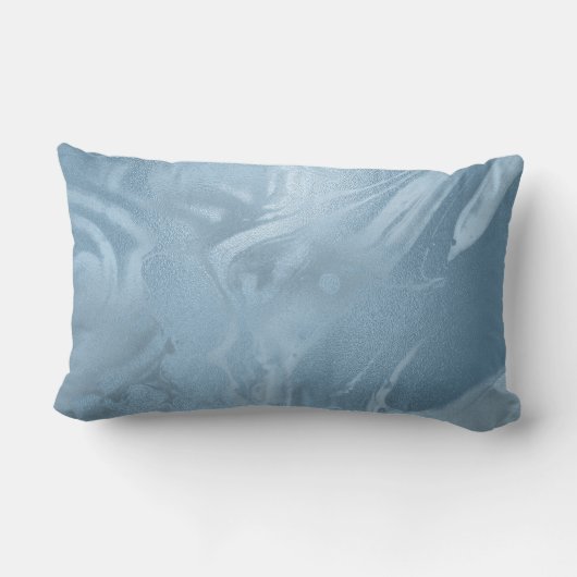 Coussin Rectangle Elégant style moderne et design marbre bleu bébé (Verso)