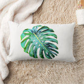 Coussin Rectangle Elégant Tropical Hawaii Monstera Leaf moderne (Couverture)