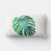 Coussin Rectangle Elégant Tropical Hawaii Monstera Leaf moderne (Recto)