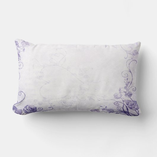 Coussin Rectangle Élégant violet Vintage (Recto)