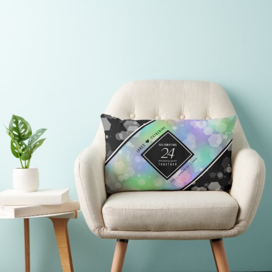 Coussin Rectangle Élégante 24e anniversaire du Mariage Opal (Chaise)