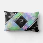 Coussin Rectangle Élégante 24e anniversaire du Mariage Opal (Verso)