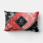 Coussin Rectangle Élégante célébration du 40e anniversaire du Mariag (Verso)
