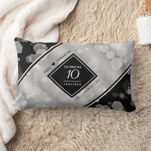 Coussin Rectangle Élégante fête du 10e anniversaire du Mariage de Ti
