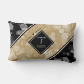 Coussin Rectangle Élégante fête du 1er anniversaire du Mariage de pa (Verso)