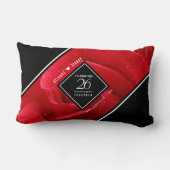 Coussin Rectangle Élégante fête du 26e anniversaire du Mariage Rose (Verso)